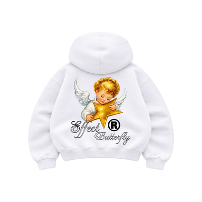 Effect Butterfly Angel - Hoodie Mangas Globo White