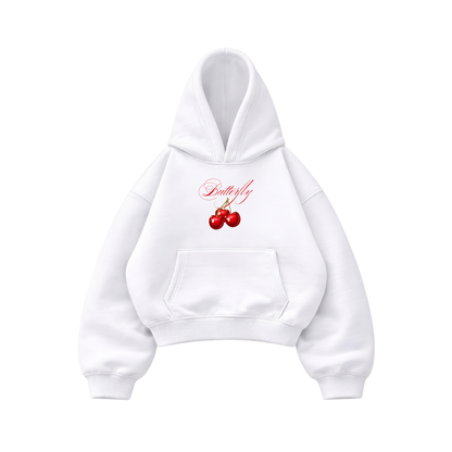 Cherry - Hoodie Mangas Globo White