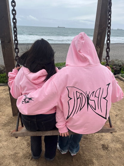 Butterfly Emblem - Hoodie Mangas Globo Pink