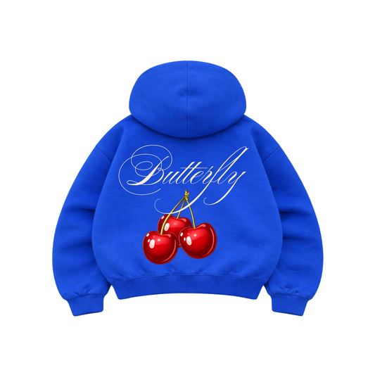 Cherry - Hoodie Mangas Globo Blue