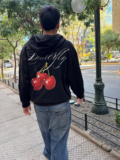 Cherry - Hoodie Mangas Globo Black
