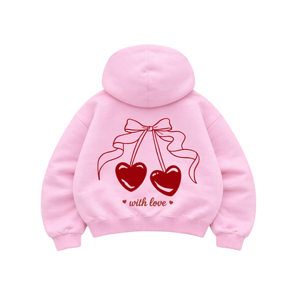 With Love - Hoodie Mangas Globos Pink