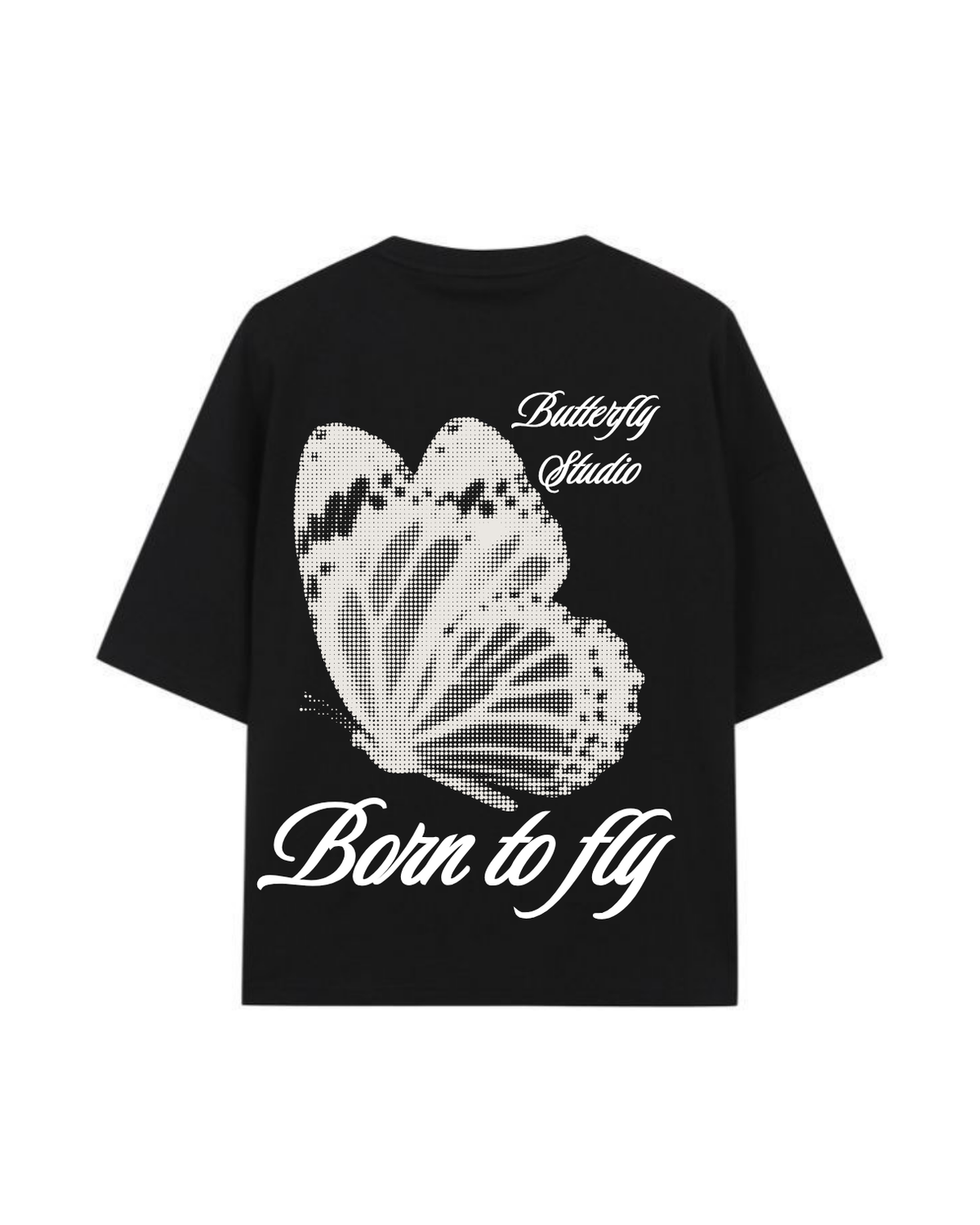 Tshirt Oversized Born To Fly Black
