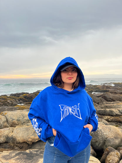 Butterfly Emblem - Hoodie Mangas Globo Blue