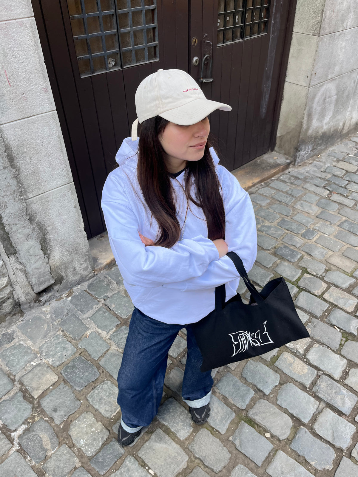 Butterfly Emblem puff - Tote bag black