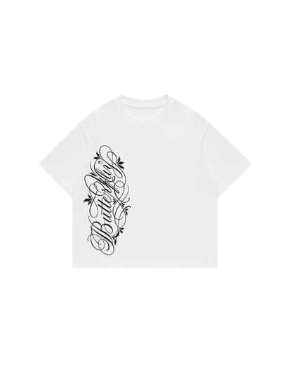 Butterfly - Premium Boxy T-Shirt white Puff
