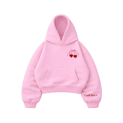 With Love - Hoodie Mangas Globos Pink