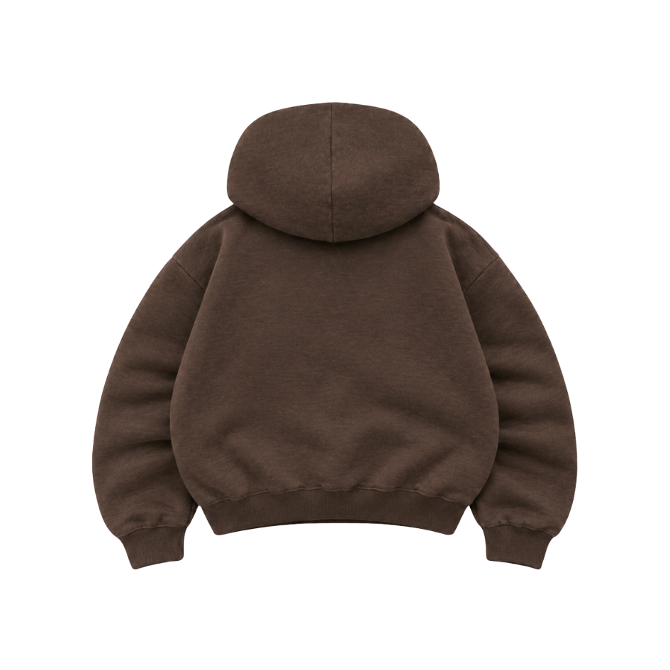 Basic Coffe  - Hoodie Zip Mangas Globos