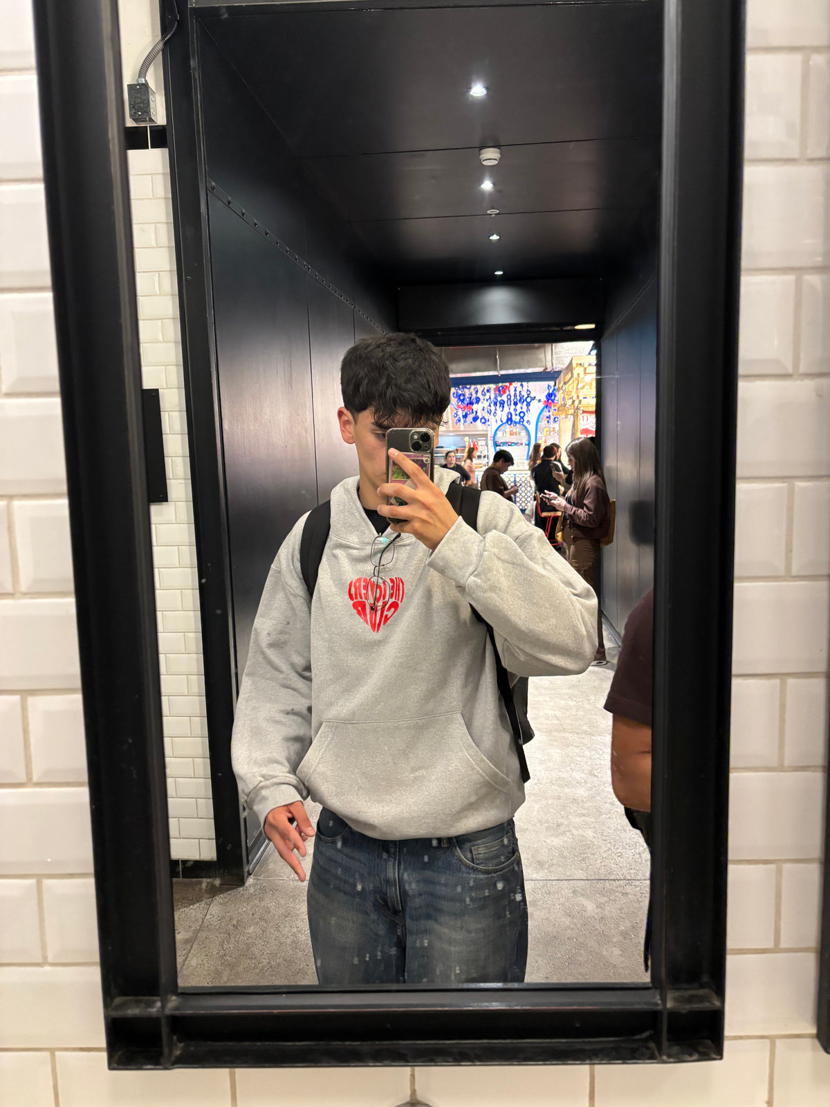 The Lovers Club - Hoodie Mangas Globo Gris