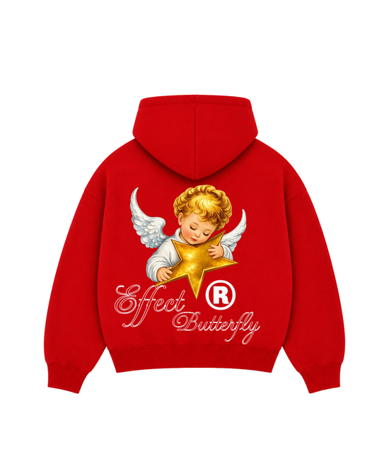 Effect Butterfly Angel - Hoodie zip Clásico Red