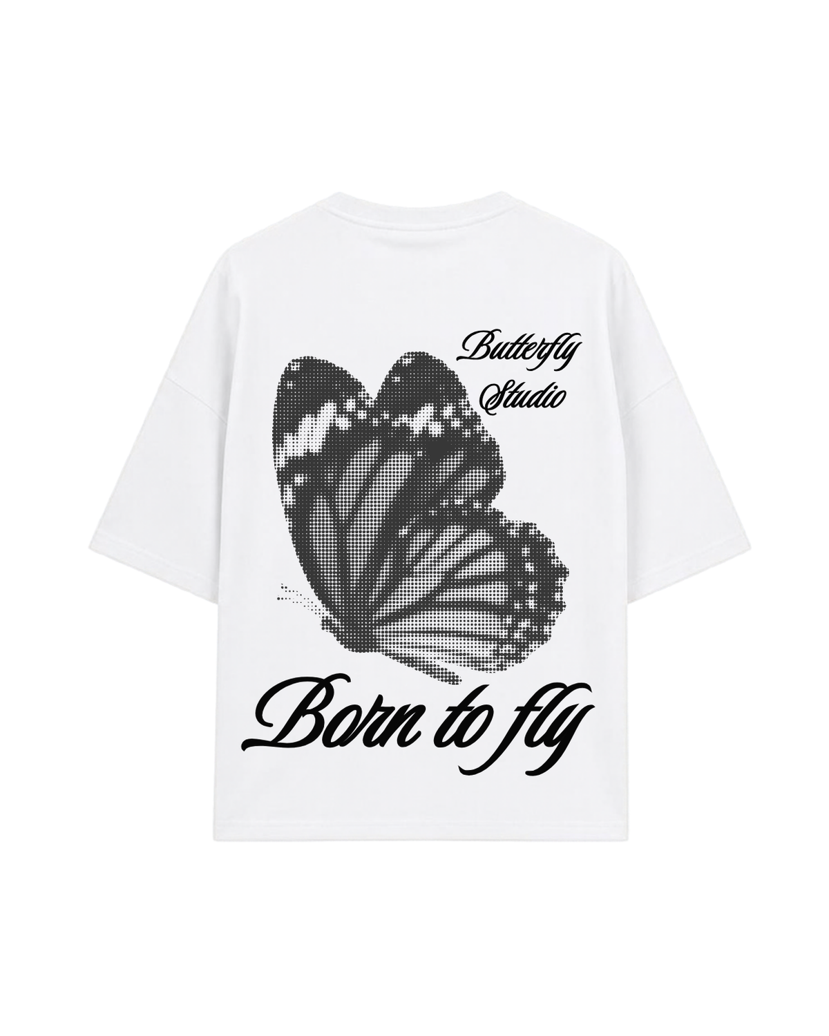 Tshirt Oversized Born To Fly White