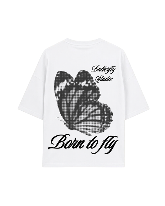 Tshirt Oversized Born To Fly White