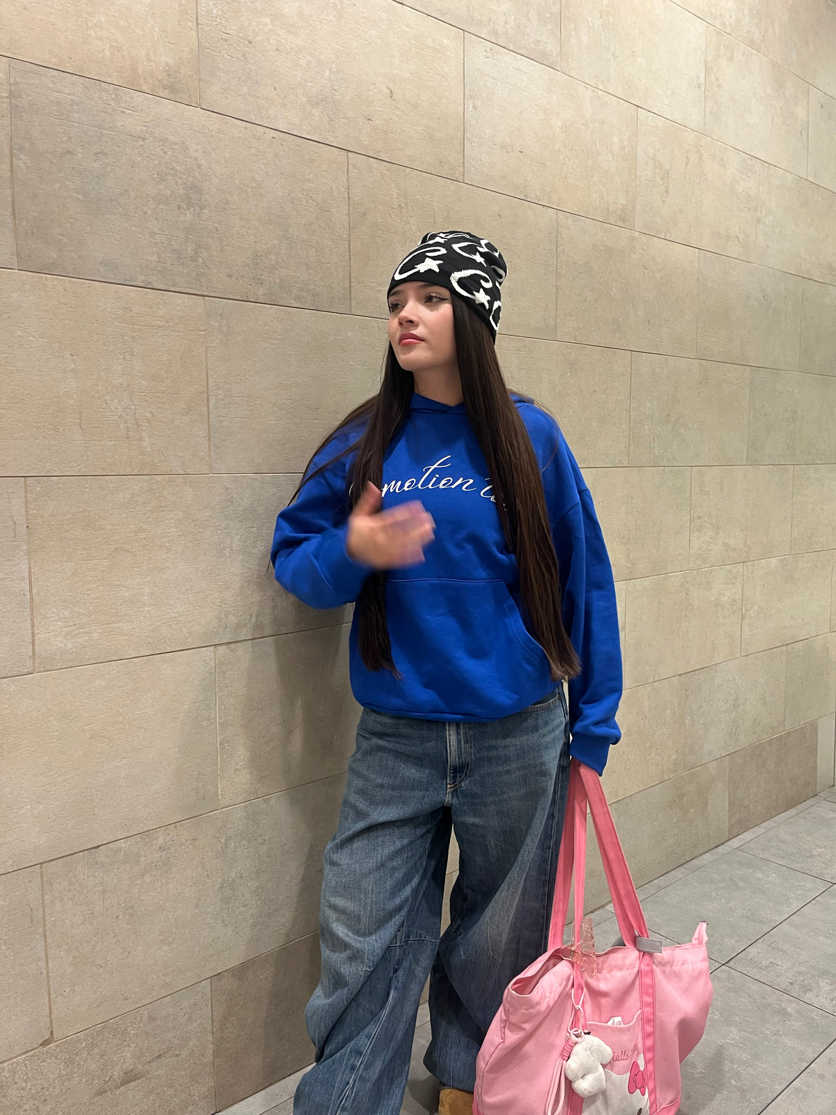 In Love -Hoodie Mangas Globos blue