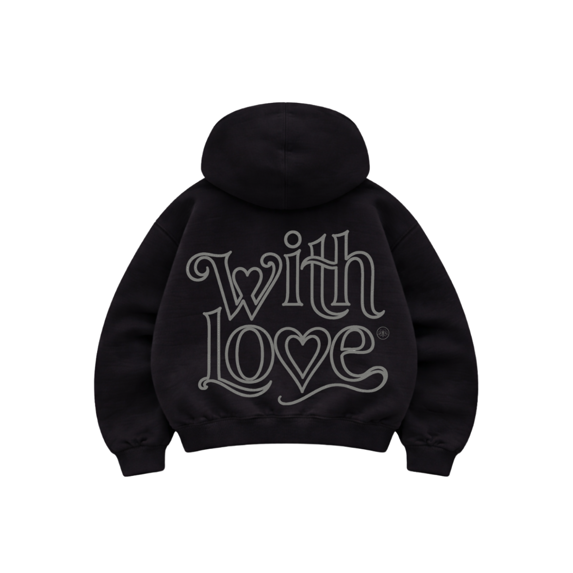 With love  - Hoodie Mangas Globo black puff