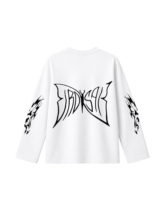 Butterfly Emblem  - Camiseta Manga Larga white
