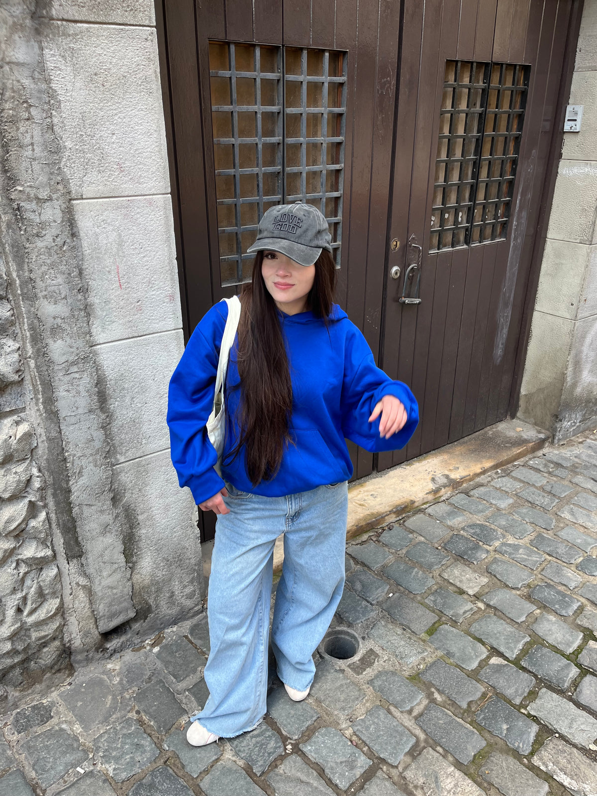 Basic Blue - Hoodie Mangas Globo