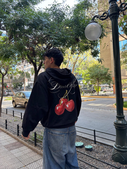 Cherry - Hoodie Mangas Globo Black