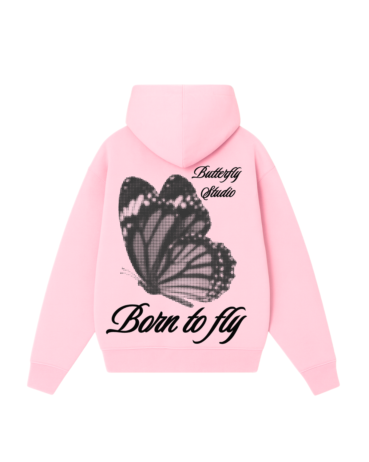 Born to fly -Hoodie Clásico pink