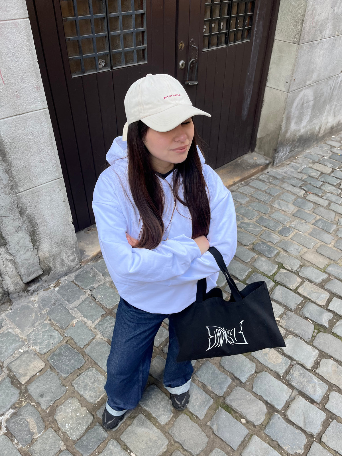 Butterfly Emblem puff - Tote bag black