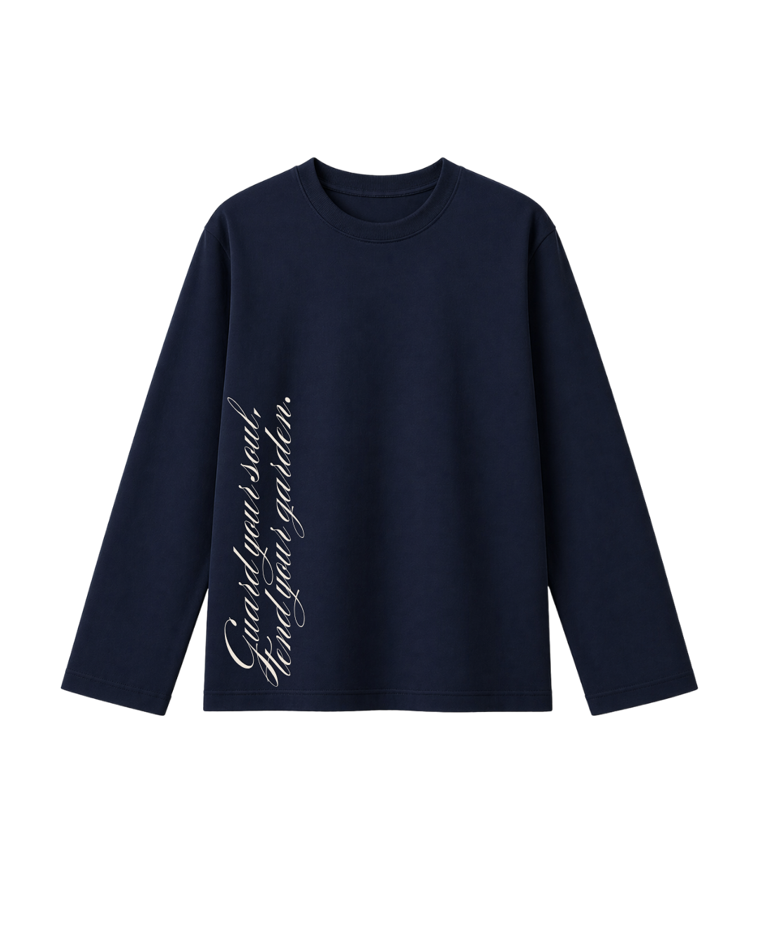 Garden Drawing-Camiseta Manga larga blue marine