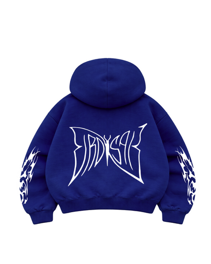 Butterfly Emblem - Hoodie Mangas Globos Blue France