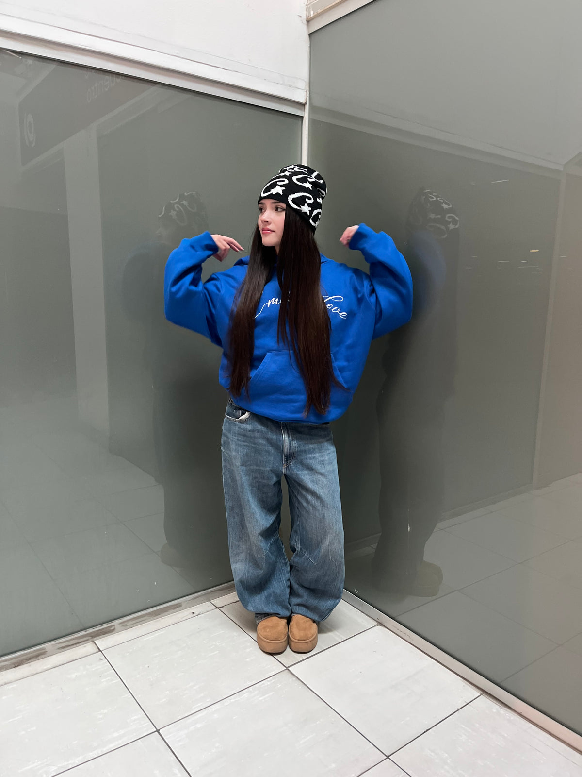 In Love -Hoodie Mangas Globos blue