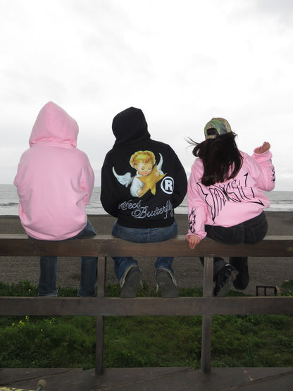 Effect Butterfly Angel - Hoodie Mangas Black