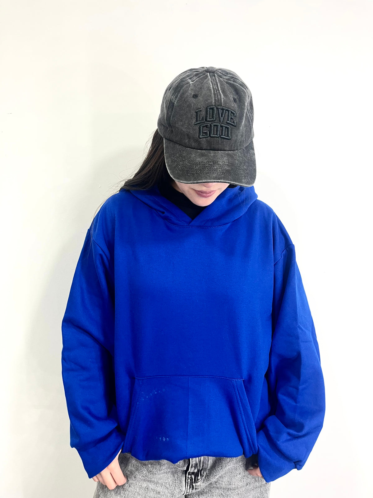 Basic Blue - Hoodie Mangas Globo