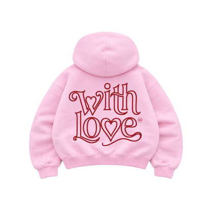 With love  - Hoodie Mangas Globo pink puff