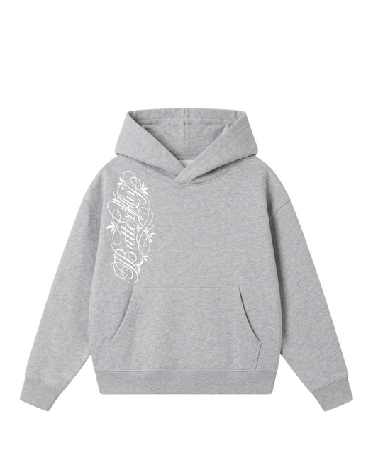 Butterfly -Hoodie Clásico Grey Puff