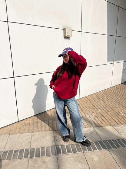 Basic burdeo- Hoodie Classic