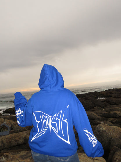 Butterfly Emblem - Hoodie Mangas Globo Blue