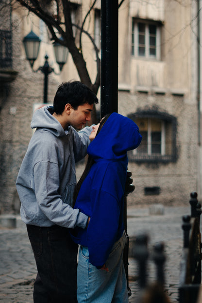 Basic Blue - Hoodie Mangas Globo
