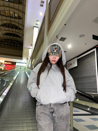 Basic Grey - Hoodie Mangas Globos