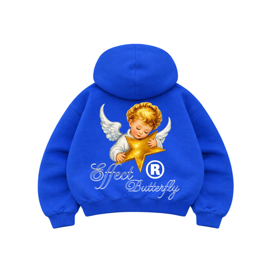 Effect Butterfly Angel - Hoodie Mangas Globo Blue