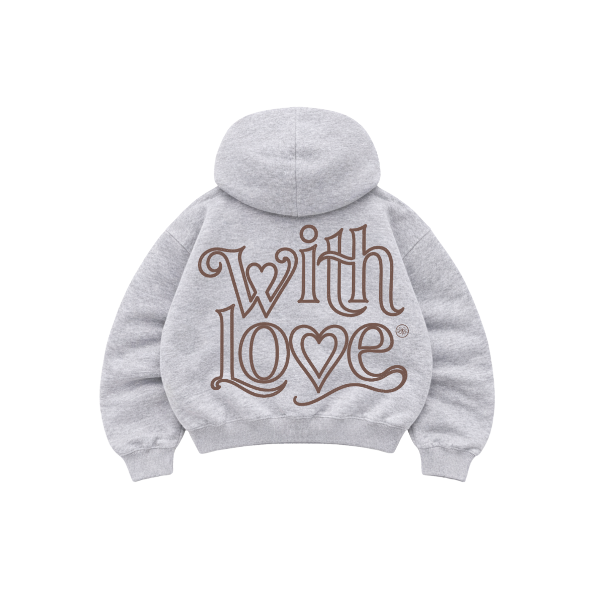 With love  - Hoodie Mangas Globo grey puff