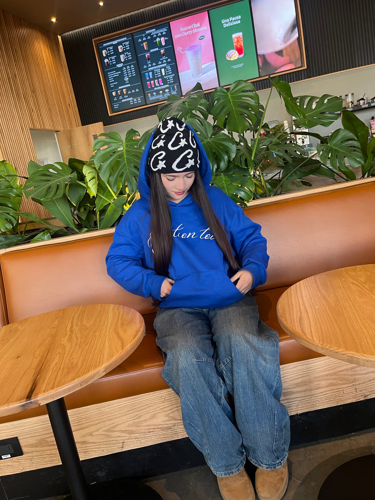 In Love -Hoodie Mangas Globos blue