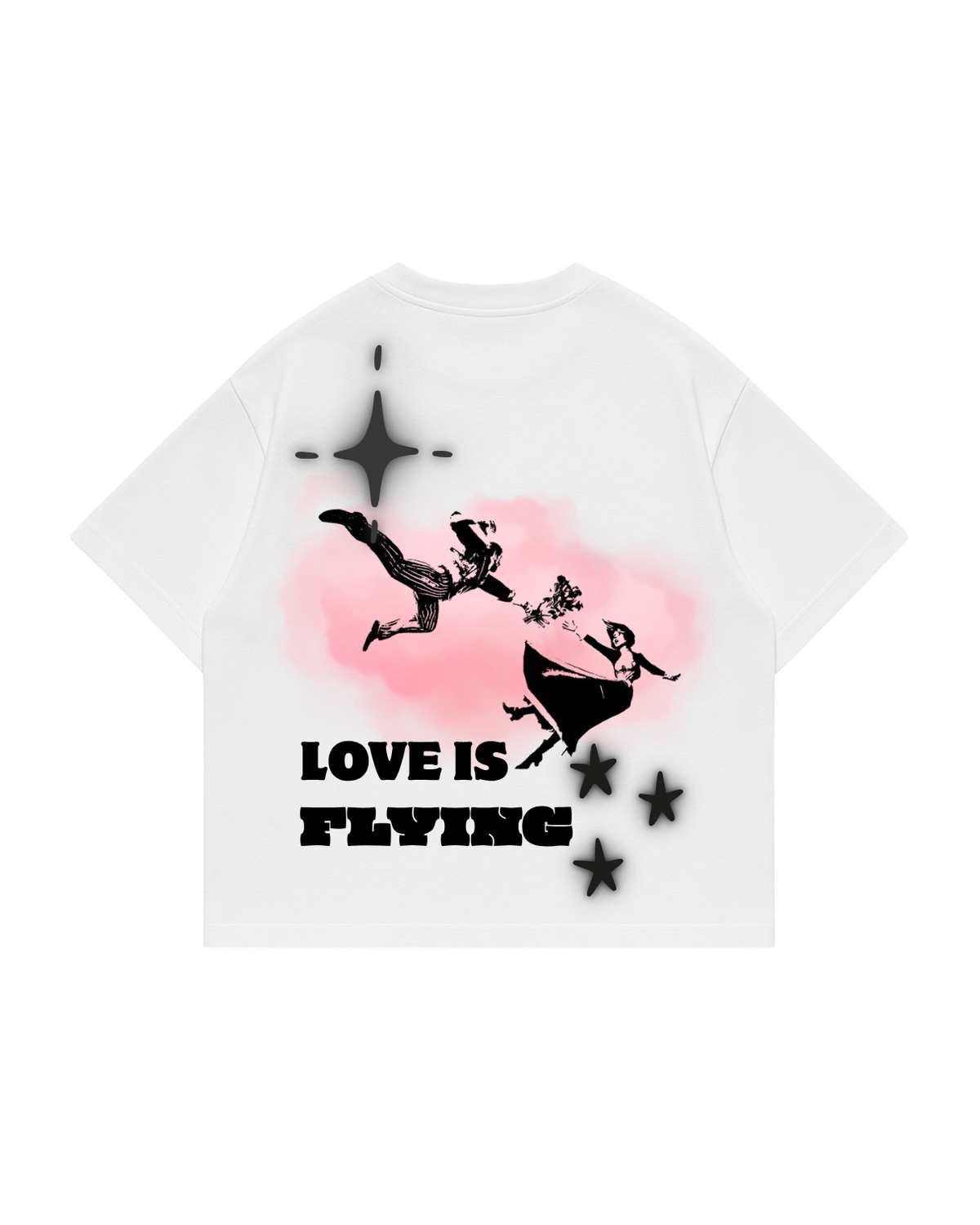 Love Is Flying -  Premium Boxy T-Shirt White