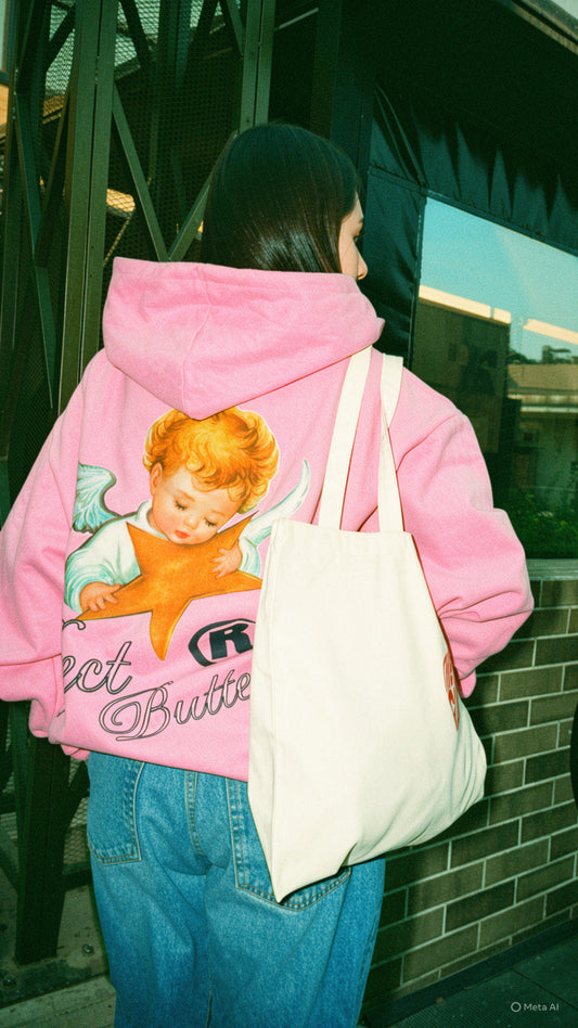 Effect Butterfly Angel - Hoodie Mangas Globo Pink