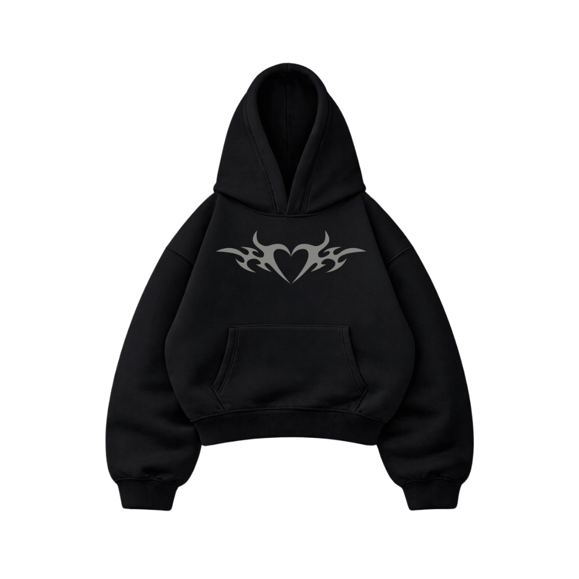 With love  - Hoodie Mangas Globo black puff