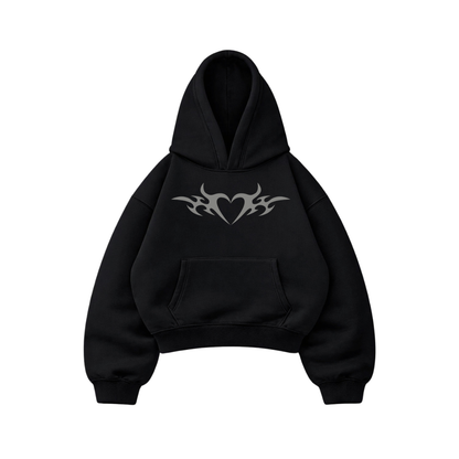 With love  - Hoodie Mangas Globo black puff