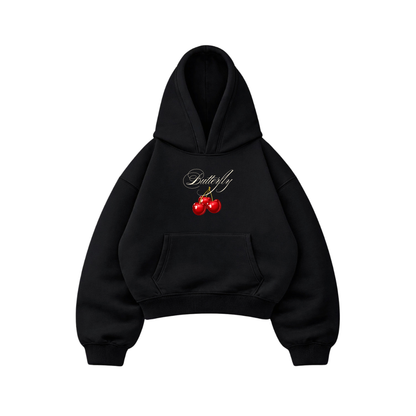 Cherry - Hoodie Mangas Globo Black