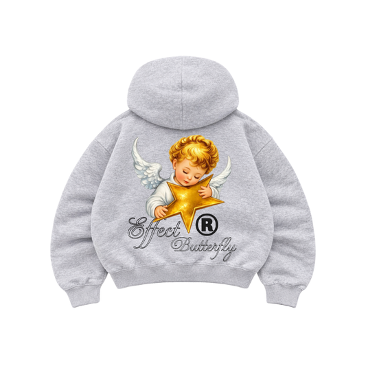 Effect Butterfly Angel - Hoodie Mangas Globo Gris
