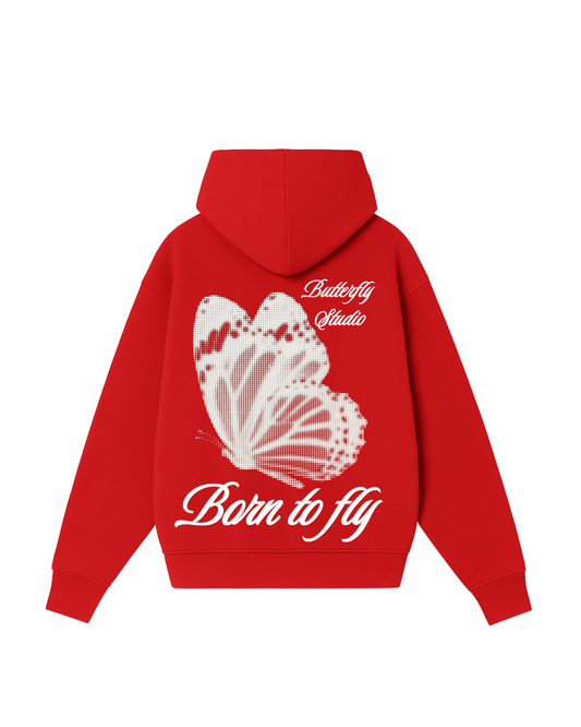Born to fly -Hoodie Clásico Red