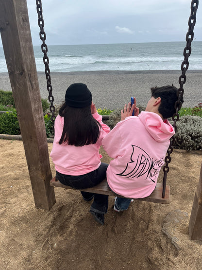 Butterfly Emblem - Hoodie Mangas Globo Pink
