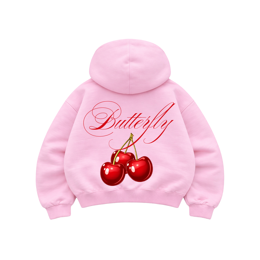 Cherry - Hoodie Mangas Globo Pink