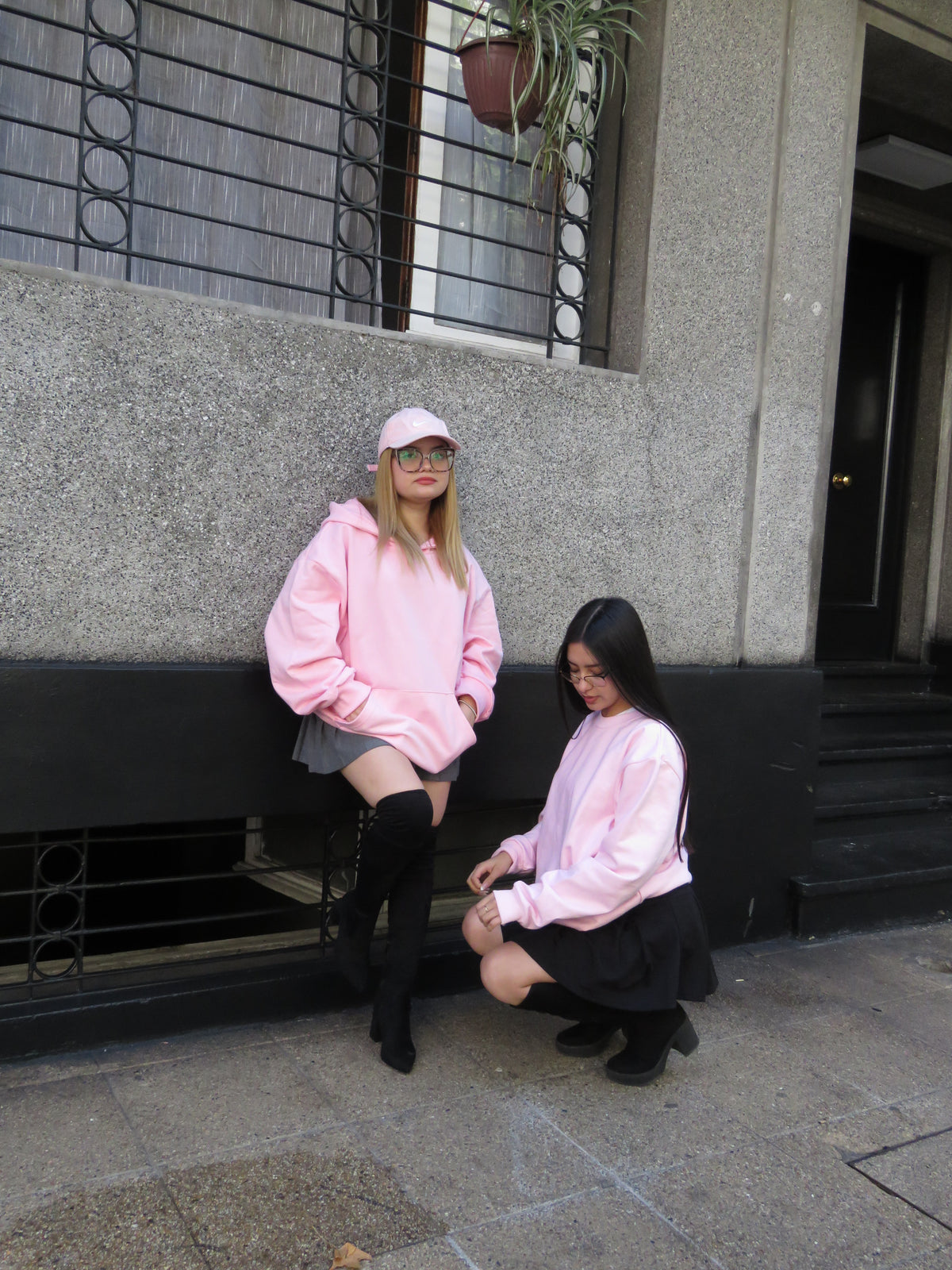 Basic Pink -Hoodie Mangas Globos
