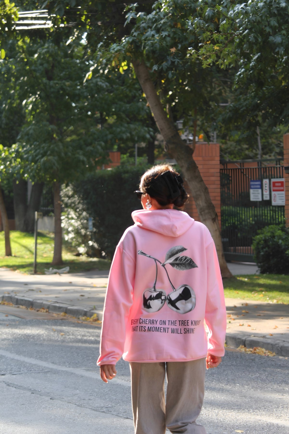 Cherry Silver  - Hoodie Clásico pink