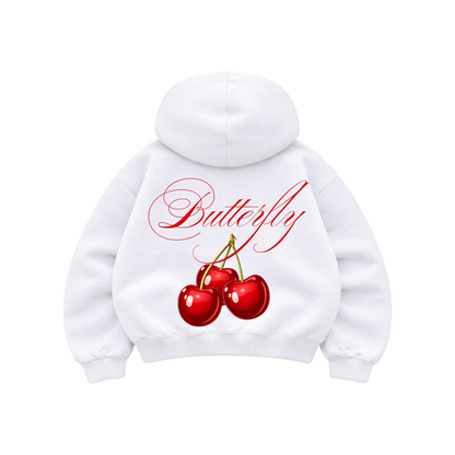 Cherry - Hoodie Mangas Globo White