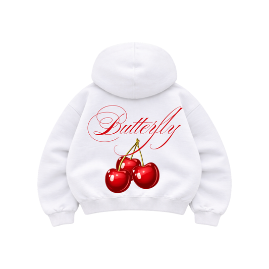 Cherry - Hoodie Mangas Globo White